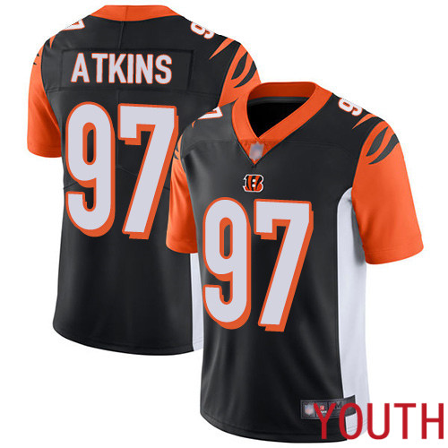 Cincinnati Bengals Limited Black Youth Geno Atkins Home Jersey NFL Footballl 97 Vapor Untouchable